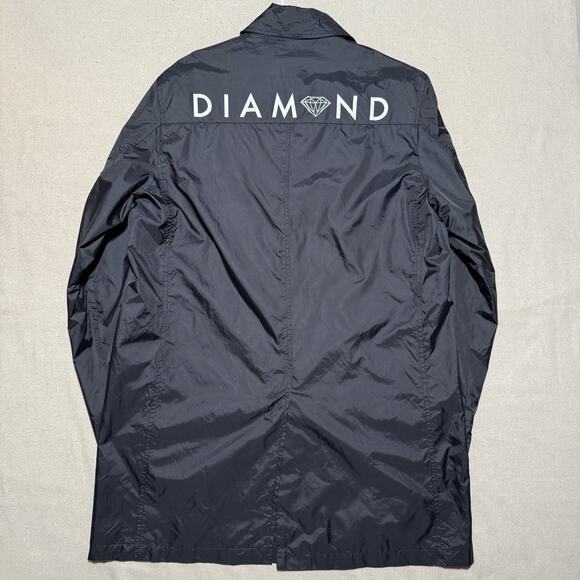 Diamond Supply Co Windbreaker Coach Jacket Long Men's Size Large Hypebeast - Picture 1 of 9